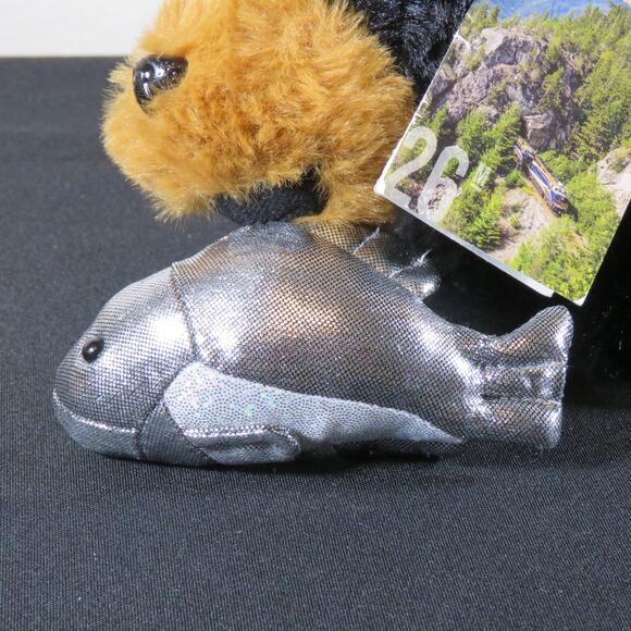 Exclusive Rocky Mountaineer Plush Bear Souvenir with Silver Fish Accessory - Picture 16 of 16